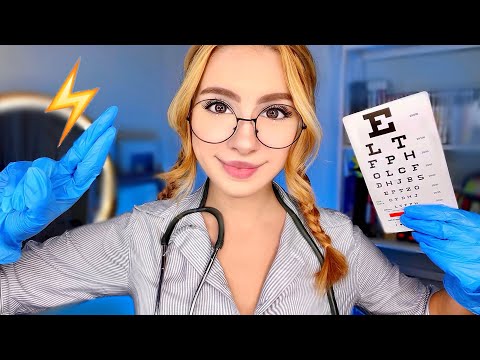 ASMR FASTEST Cranial Nerve Exam ON YOUTUBE ⚡️ Doctor Roleplay⚡️ADHD, Focus Test, Eye Medical