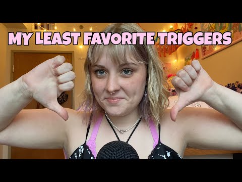 doing my LEAST favorite ASMR triggers! (mic brushing, zippers, fabric, paper, mic pumping)