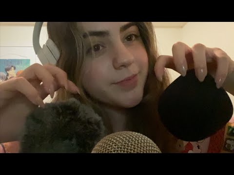 ASMR mic-everything! no talking (mic scratching in normal mic, fluffy mic and anti-pop!)