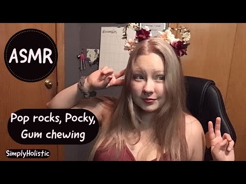 ASMR- Mukbang (Pop rocks, Pocky and Gum chewing)