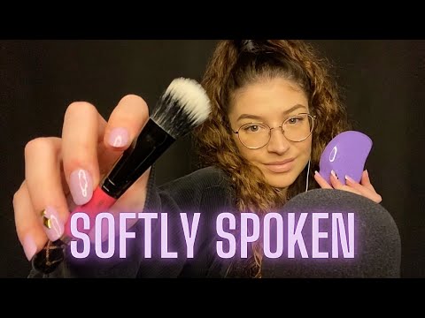 [ASMR - Softly Spoken Whispers] CHAT WITH ME + BRUSH SOUNDS