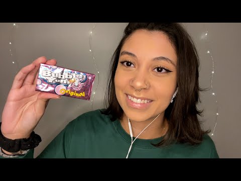 ASMR Gum Chewing & Whispers (Mouth Sounds)