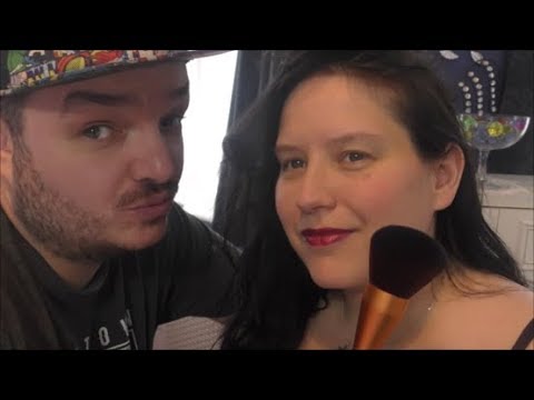 Asmr  - I get Pampered by my Fiance Nathan! Face Brushing with a big soft brush
