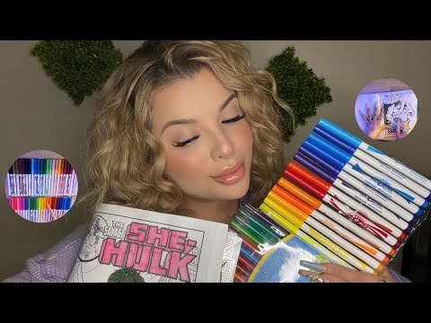 ASMR COLOR WITH ME! 🖍️ (Page Turning, Rummaging, Whispering)