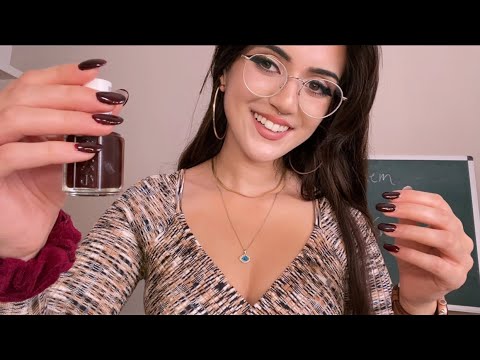 ASMR | Painting My Nails Vampy Red 💋 tingly whispering & tapping