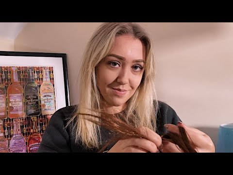 ASMR Hair Styling - Braiding/Plaiting Your Hair Before Bed 💤 Relaxing Hair Play