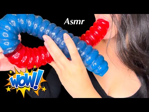 Asmr Eating Worlds Largest Gummy Worm No Talking