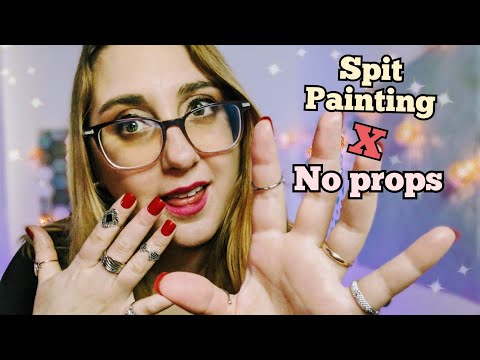 ASMR Spit Painting Your Face X Propless Roleplay (Facial + Makeup Roleplay)