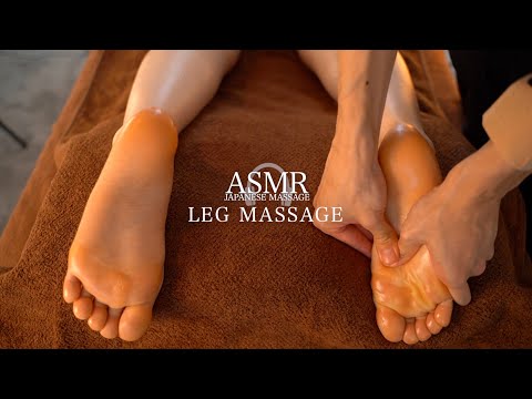 ASMR Deep tissue massage all over the leg【PART】No talking｜脚をすみずみまで流すオイルマッサージ｜#SatoMassage