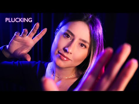 ASMR PLUCKING and pulling negative energy ✨hand movements and dark background. ASMR for sleep