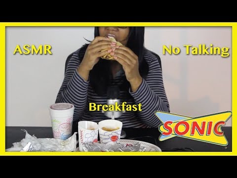 ASMR Eating Sonic Breakfast (No Talking) Mukbang- Extreme Eating Sound