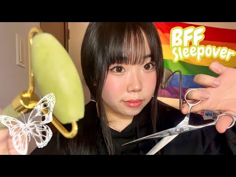 ASMR| BFF takes care of you after a bad day/month💚 (real camera touching)