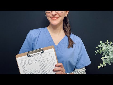 ASMR Doctor Receptionist l Asking Questions, Typing, Writing