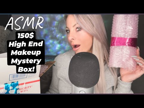 ASMR 💤 150$ High End Makeup Mystery Box 📦 Unboxing | Whisper Rabmle & Tapping