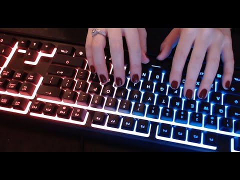 ASMR LED Membrane Keyboard Typing [No Talking]