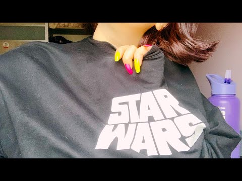 ASMR: 25+ Minutes of Shirt & Leggings Scratching (NOT LOOPED) with Rain Sounds ⛈️