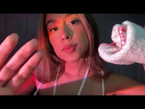 ASMR Dusting You Off & Face Massage (Fast but Gentle) Personal Attention