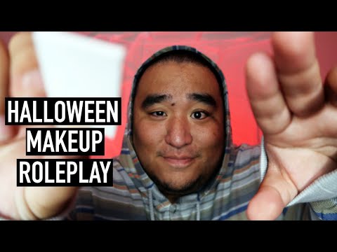 Friend Does Your Halloween Makeup | (Up-Close ASMR Roleplay)