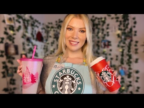 Starbucks Worker Helps You Choose Your Order☕️ ASMR Soft Spoken| Personal Attention, coffee sounds