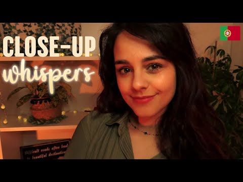 ASMR Close-up Whispers in Portuguese 💖 Ear to Ear triggers to fall asleep