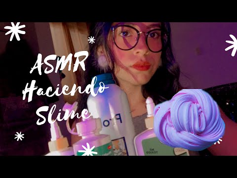 ASMR/ Haciendo Slime hasta que te duermas/ ASMR en español/ Relajante/ Andrea ASMR 🦋