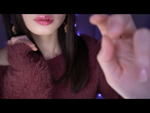 ASMR Close Up Whispering & Hand Movements for Sleep 2 (Ear Attention, Layered Sounds, mouth sound)