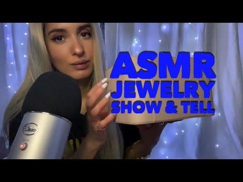 ASMR Gum Chewing and Jewelry Sounds (Whispered + Sipping Wine in the Intro) 🍬🍷⛓💎