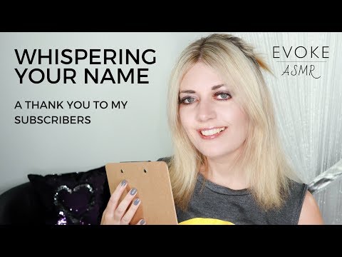 ASMR Whispering Your Name - A Thank You To My Subscribers | Whispering from Left to Right plus Chat