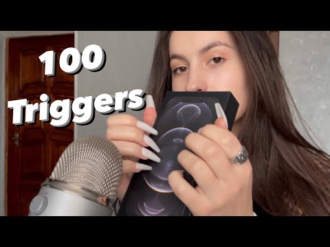 Asmr 100 random triggers in 1 minute 💗