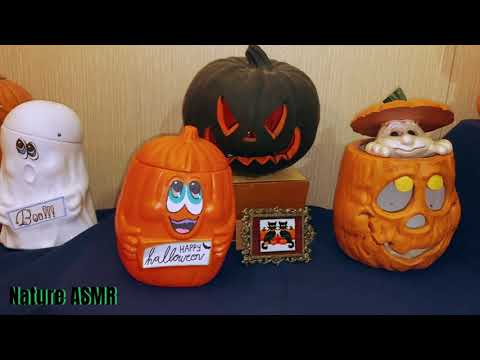ASMR Halloween Decorations Tour, Whispered and Low Music