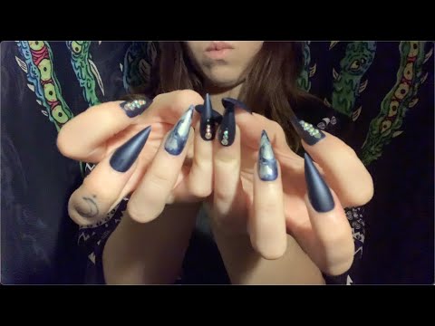 Hypnotizing Hand Movements with Long Nails ASMR ~ Tingly Whispered Trigger Words for Relaxation🦋