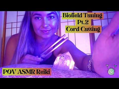 [POV ASMR] ~ 💜Reiki Tuning Forks Healing Pt.2💜 | Sound Healing | Scissor Sounds ASMR | Reiki Sleep😴