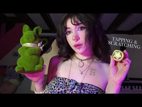 Tapping & Scratching For Relaxation ASMR | Whispering, Rambling, Crinkle Sounds, Lid Sounds