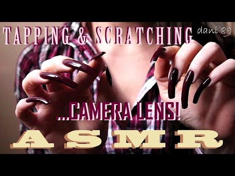 💟 ASMR 🎧 Long natural nails in: TAPPING & SCRATCHING camera LENS! 💤 ↬ so relaxing 😴 ↫
