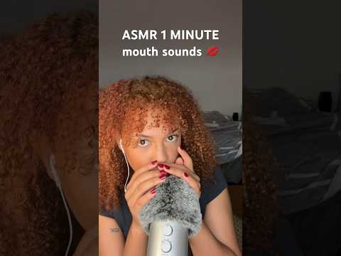 ASMR 1 MINUTE mouth sounds #fastandaggressive #kisses #shorts