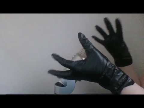 ASMR glove sounds, handmovements + whispering and soft speaking.