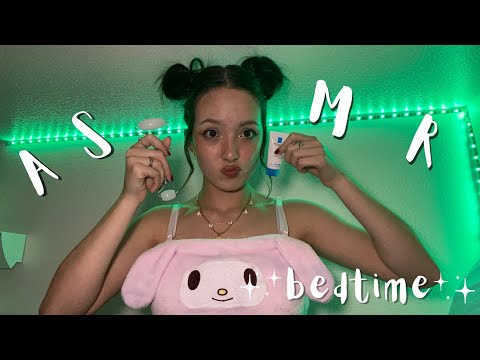 ASMR - bestie does your skincare for bed (personal attention, pampering, crunchy triggers) 🍡🍥🌸