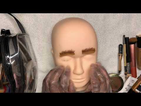 ASMR | ⚡️Fast and Aggressive Makeup on Mannequin Head ⚡️ (No Talking)