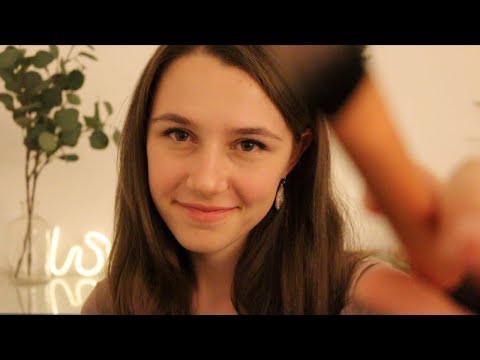 ASMR - Friend Helping You Fall Asleep Roleplay ♡ Hand/Arm Massage, Face Brushing, Reading