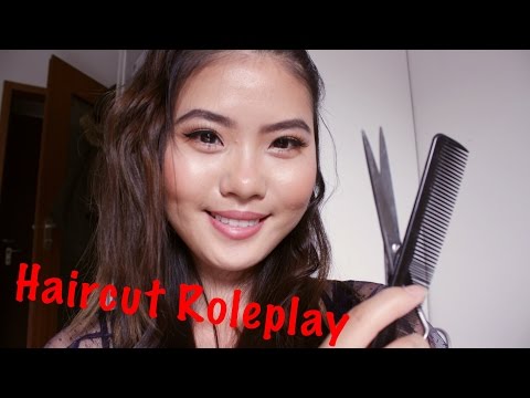 ASMR - Realistic Haircut Roleplay [Combing, Washing, Cutting, Headmassage]