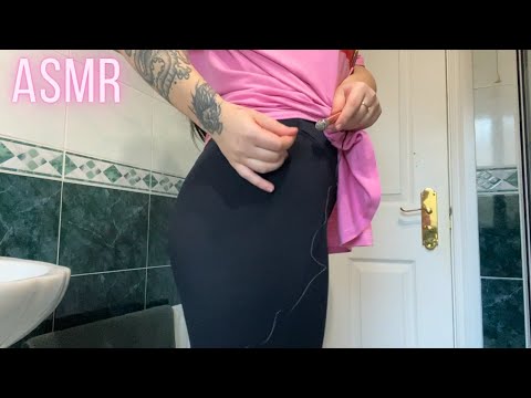 ASMR leggings Fabric Rubbing, Scratching, Pulling (workout leggings)