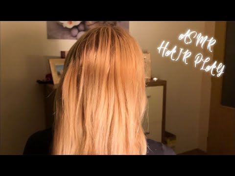 Whispered Relaxing Hair Play + Quality Assessment | brushing, scratching, massage, hairstyle, gloves