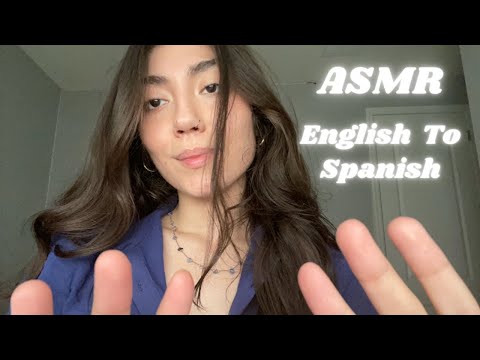 ASMR English To Spanish Trigger Words & Hand Movements/Sounds (Fast & Chaotic) ✨