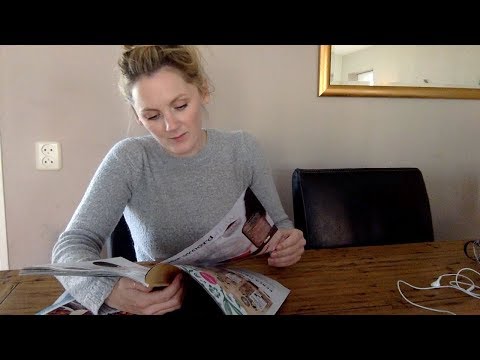 ASMR - Food magazine flip through, ripping and screwing up with a little whispering