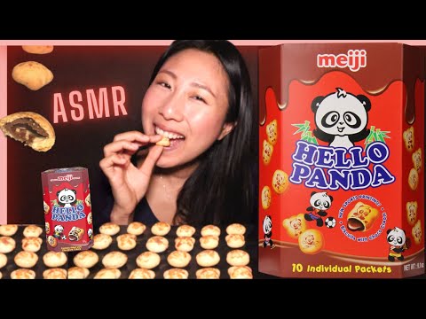 HELLO PANDA #ASMR 🐼 Japanese Chocolate Crispy Biscuit Eating Sounds