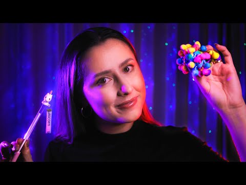ASMR WITH TRIGGER ASSORTMENT TO RELAX AND SLEEP ✨ VISUALS, TAPPING, SCRATCHING, PLUCKING, LIGHT