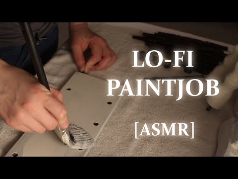 [Lo-fi] ASMR Painting wooden table | raw brushing | АСМР покраска дерева, жесткая кисточка