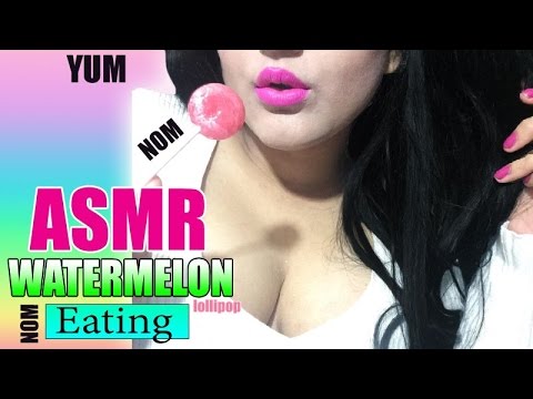 ASMR Eating -  Watermelon Lollipop!