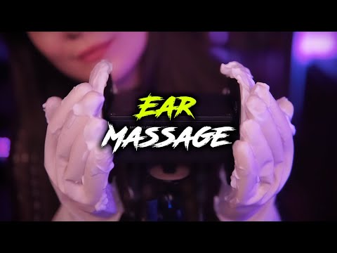 ASMR Ear Massage with Foam and Rubber Gloves 💎 No Talking,  3Dio