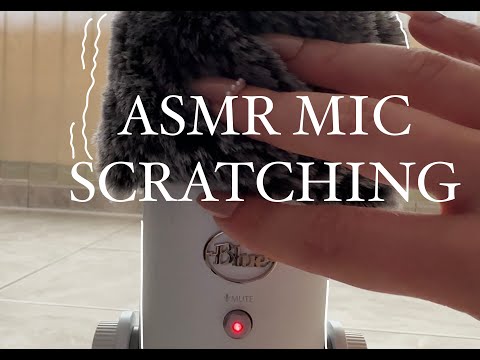 ASMR Mic Scratching / Foam Cover and Fluffy Sounds For Relaxation, Studying, Sleep (no talking)